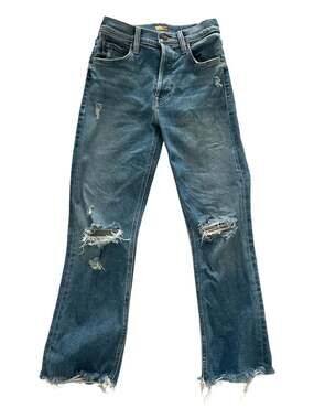 MOTHER The Insider Crop Step Fray Jeans Size 24
